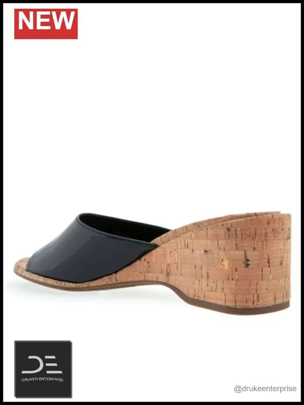 Aerosoles New Year Wedge Sandals Patent PU Ankle Strap Slip On